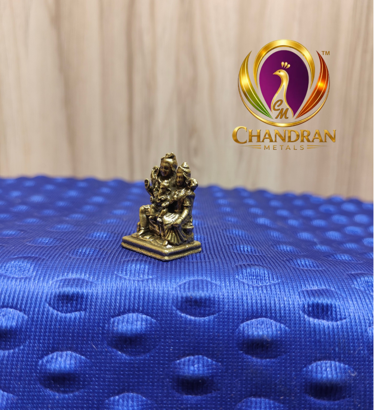 Miniature Brass Shiva Parivar Idol 1.1 Inch