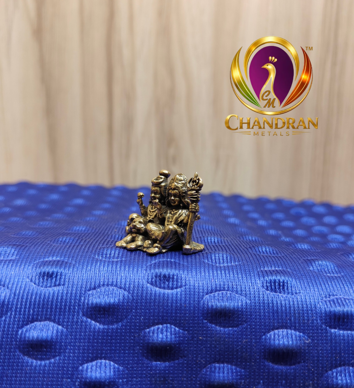 Miniature Brass Shiva Parvathi Statue 1 Inch