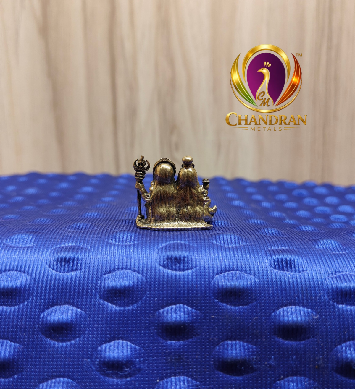 Miniature Brass Shiva Parvathi Statue 1 Inch