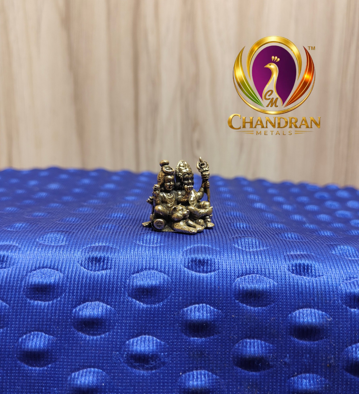 Miniature Brass Shiva Parvathi Statue 1 Inch