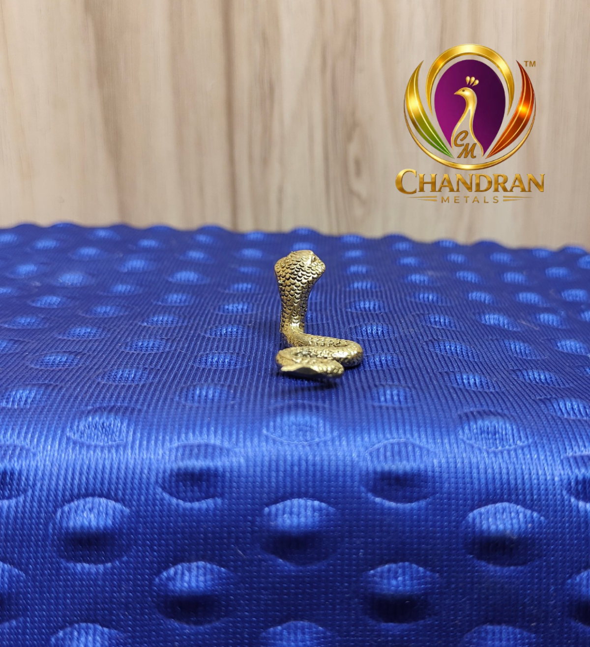 Miniature Brass Snake Cobra Figurine 0.6 Inch