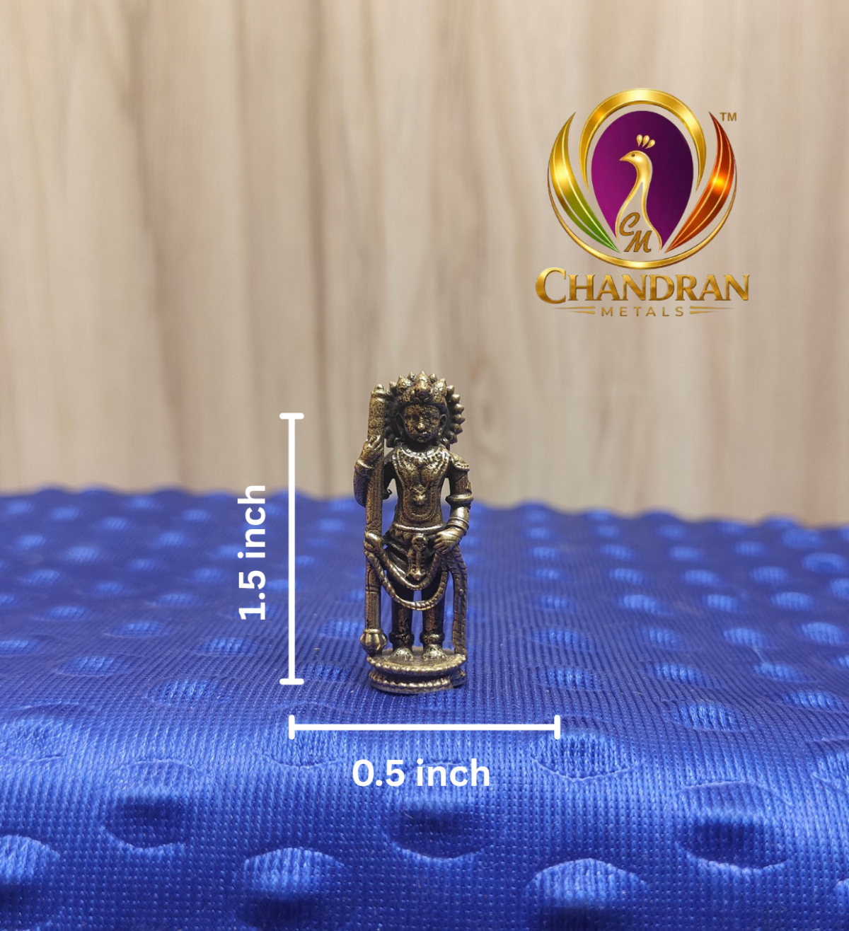 Miniature Brass Udupi Krishna Idol 1.5 Inch