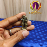 Miniature Brass Vishnu Lakshmi Statue 1.4 Inch