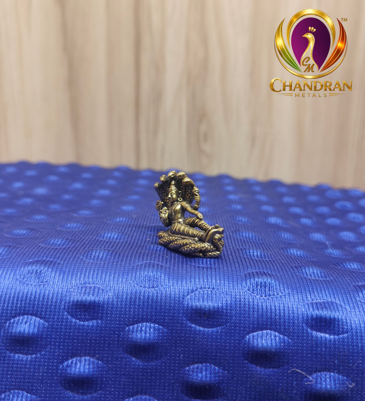 Miniature Brass Vishnu Statue 1 Inch