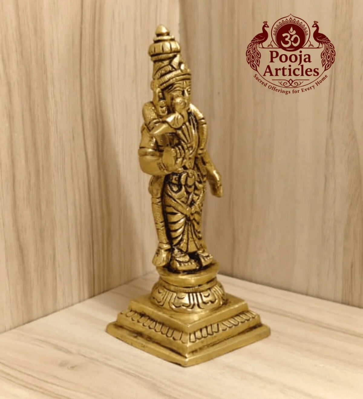 Brass Meenakshi Amman Statue 5 Inch - Image 3