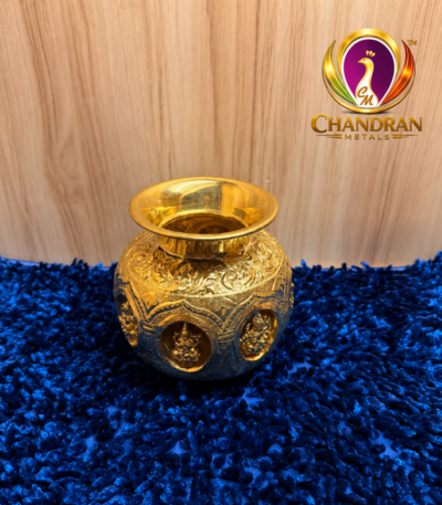 Premium Brass Ashtalakshmi Kalash 5.5 Inch