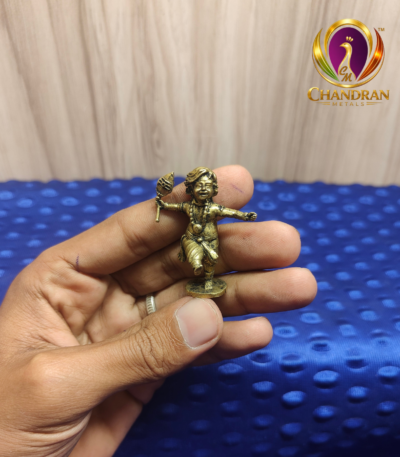 Premium Brass Dancing Lord Murugan 1.8 Inch