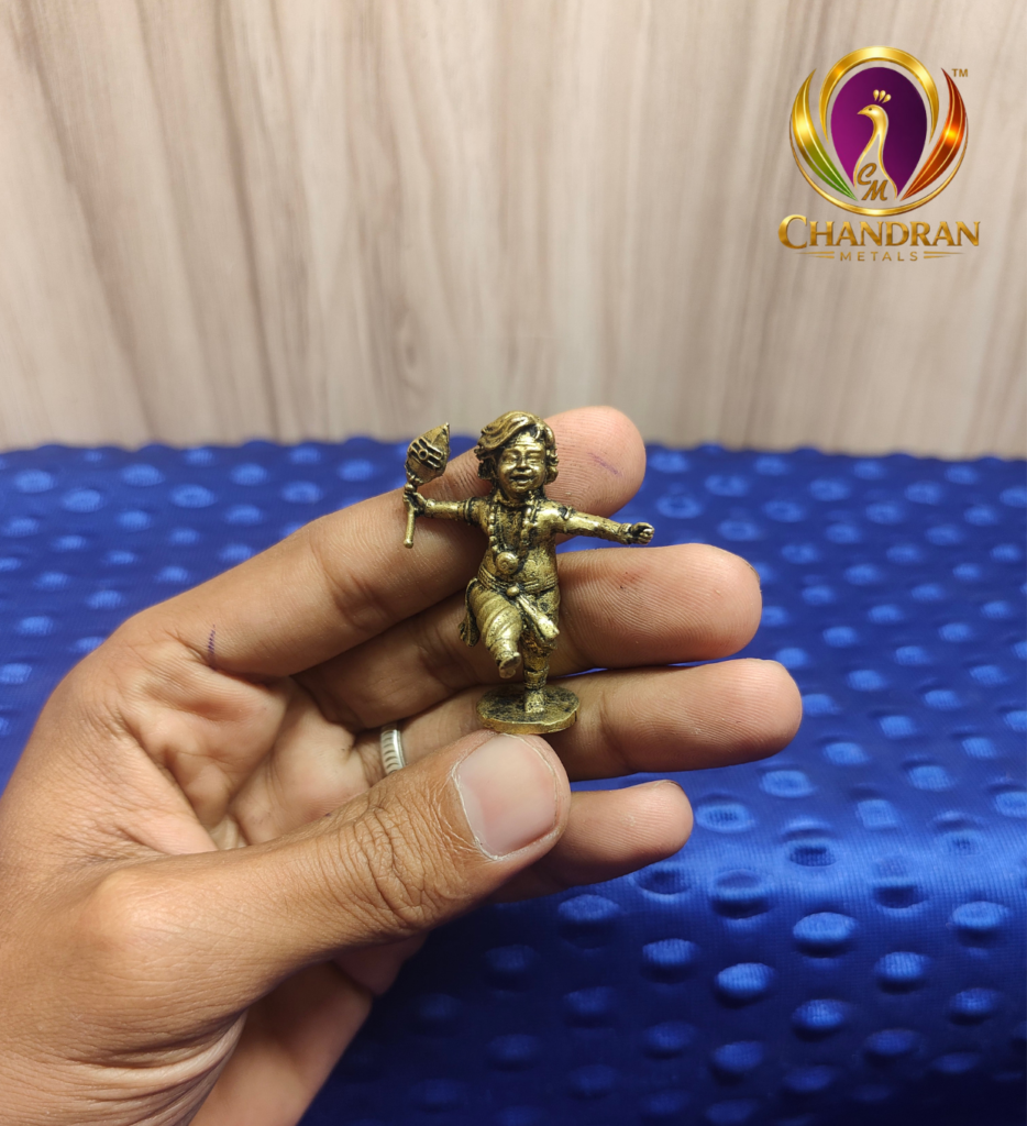 Premium Brass Dancing Lord Murugan 1.8 Inch