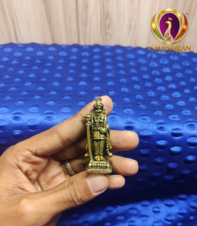 Premium Brass Lord Palani Raja Murugan 2.2 Inch