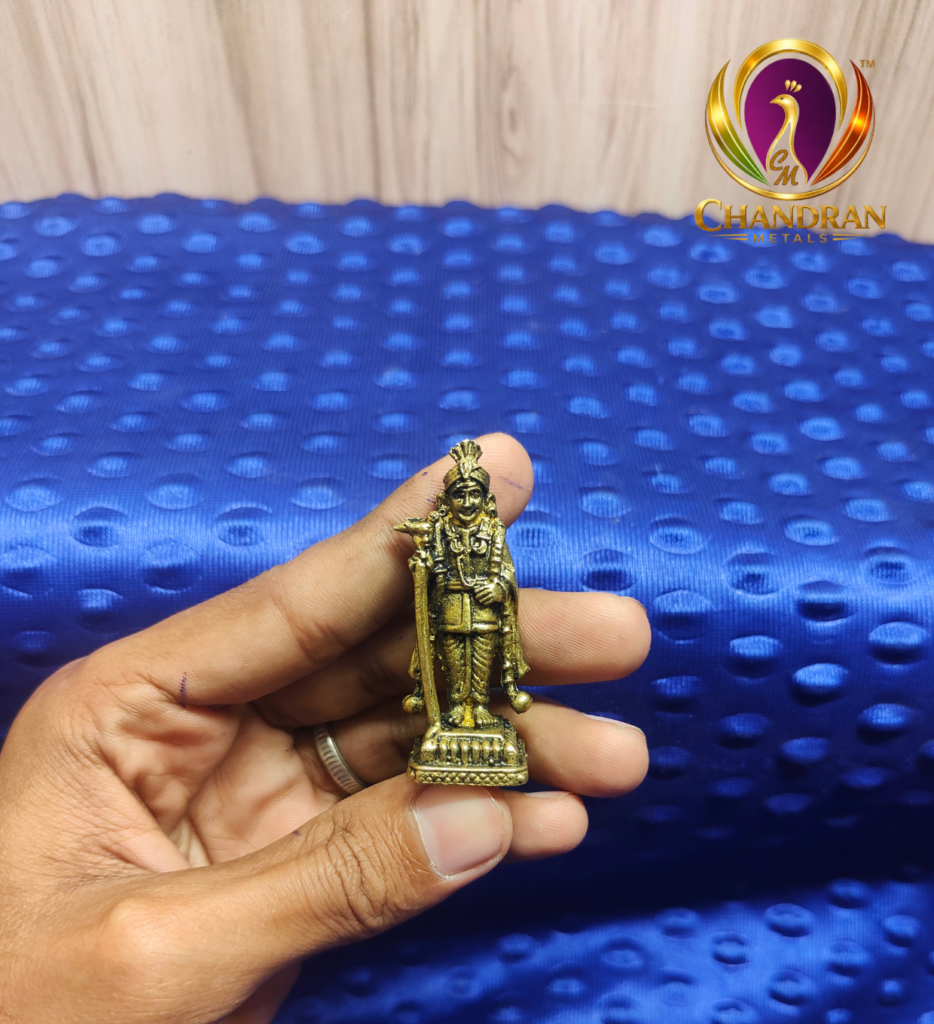 Premium Brass Lord Palani Raja Murugan 2.2 Inch