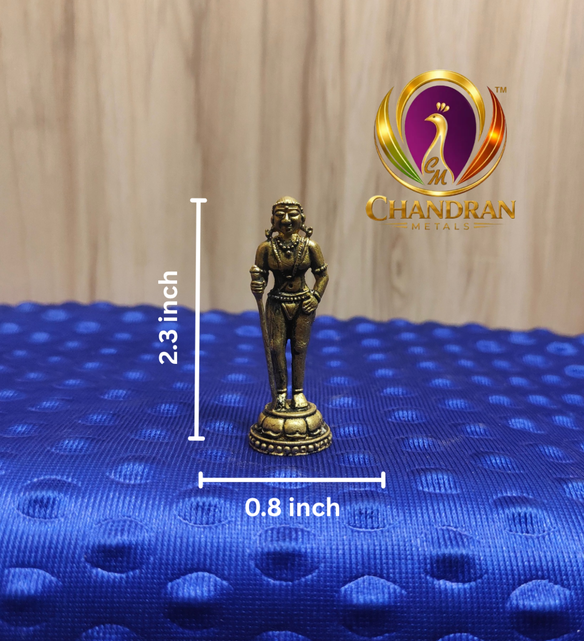 Premium Brass Palani Andi Murugan Statue 2.3 Inch