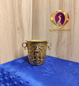 Premium Brass Tirupati Balaji Pooja Glass 3 Inch