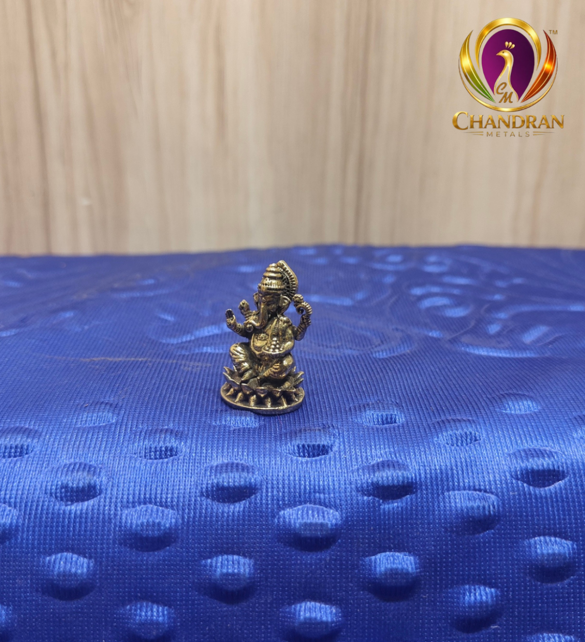 Miniature Brass Ganesh Idol 1.2 Inch