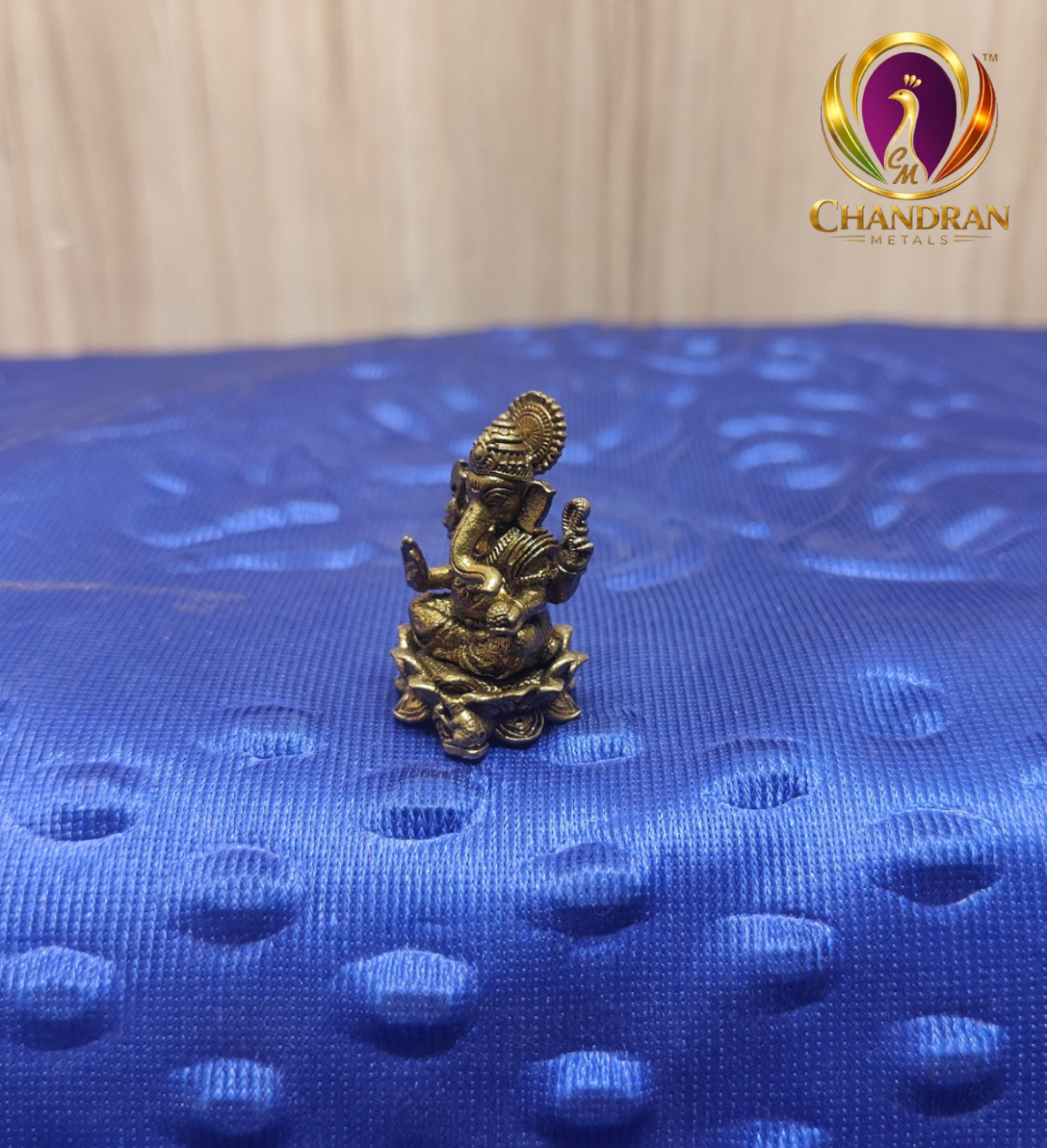 Miniature Brass Ganesh Idol 1.2 Inch