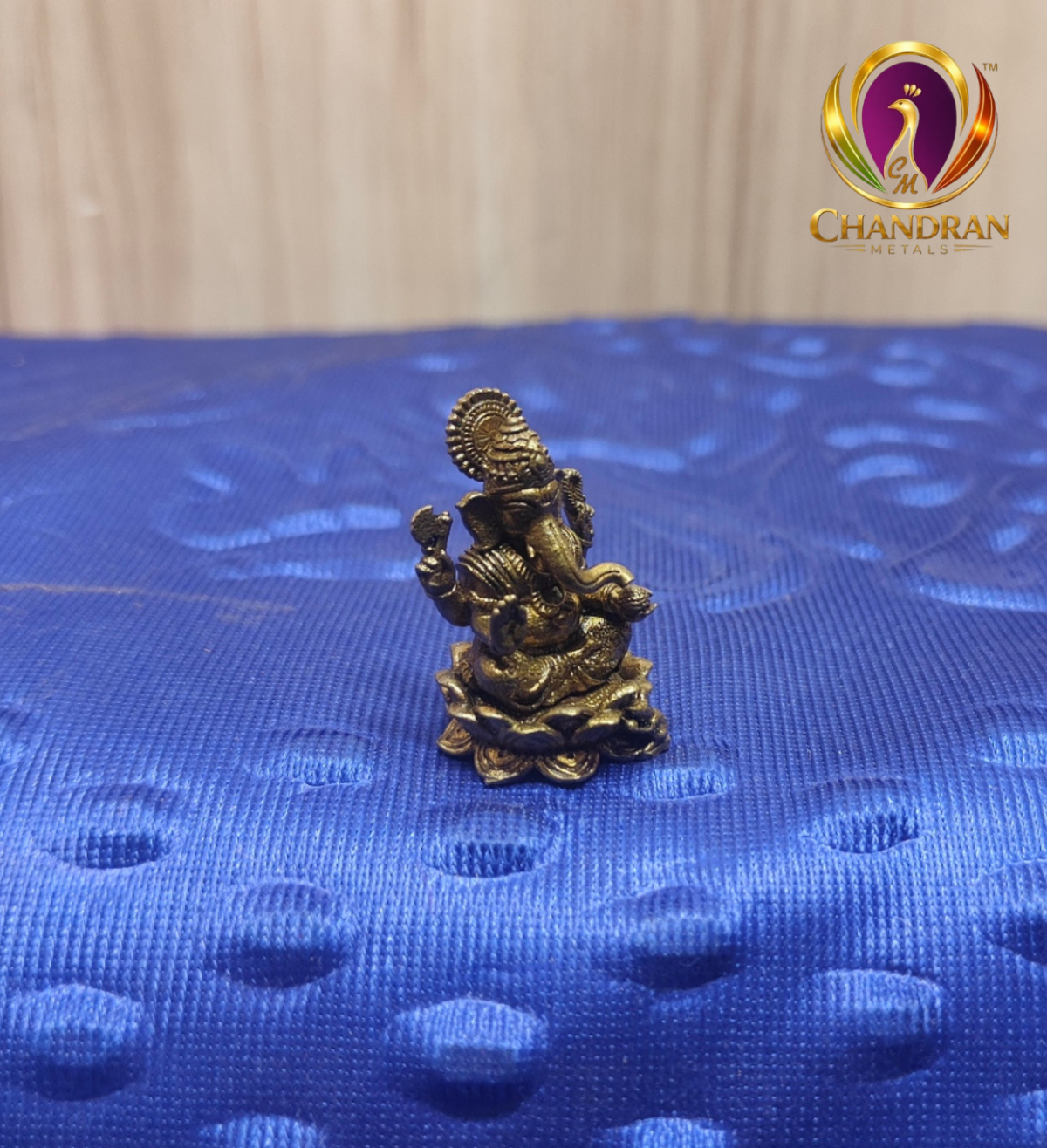 Miniature Brass Ganesh Idol 1.2 Inch
