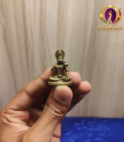 Miniature Brass Hanuman Idol 1.5 Inch