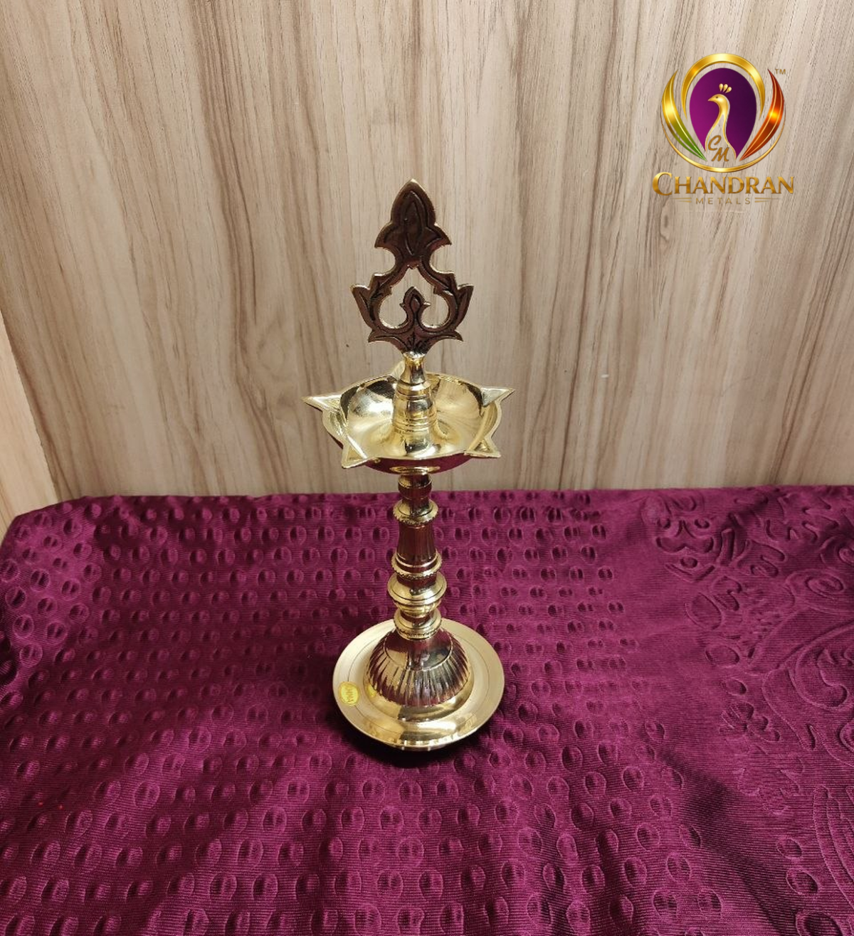 Brass Kashi Kollam Kuthu Vilaku 3.7 Inch last view