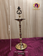 Brass Kuthu Vilaku 14 inch height and 4.5 inch length measurements