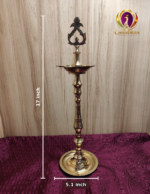 Brass Kuthu Vilaku 17 inch height and 5.1 inch length measurements