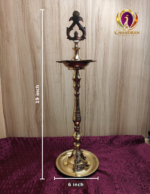 Brass Kuthu Vilaku 19 inch height and 6 inch length measurements