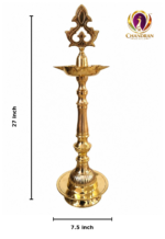 Brass Kashi Kollam Kuthu Vilaku 7.5 Inch measurements