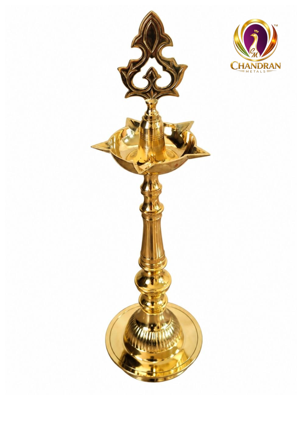 Brass Kashi Kollam Kuthu Vilaku 7.5 Inch last view