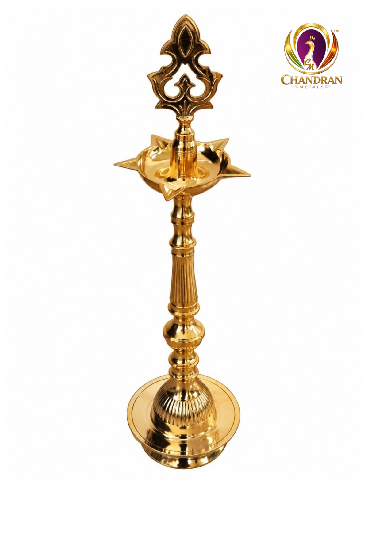 Brass Kashi Kollam Kuthu Vilaku 7.8 Inch last view