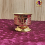 Brass Shanku Chakra Namam Prasadam Bowl 2.1 inch front – Chandran Metals