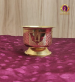 Brass Shanku Chakra Namam Prasadam Bowl 2.1 inch front – Chandran Metals