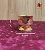 Brass Shanku Chakra Namam Prasadam Bowl measurements 2.1 × 2.8 inch – Chandran Metals