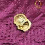 Brass Shell Shape KumKum Box 1 Inch open view