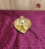 Brass Single Leaf Kumkum Box 6.2 Inch