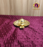 Brass Single Leaf Kumkum Box 6.2 Inch fourth view