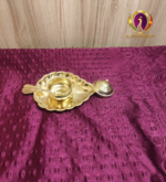 Brass Single Leaf Kumkum Box 6.2 Inch last view