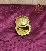 Brass Shell Shape KumKum Box 0.8 Inch open view