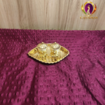 Brass Shanku Two Cup Kumkum Box 5.7 Inch
