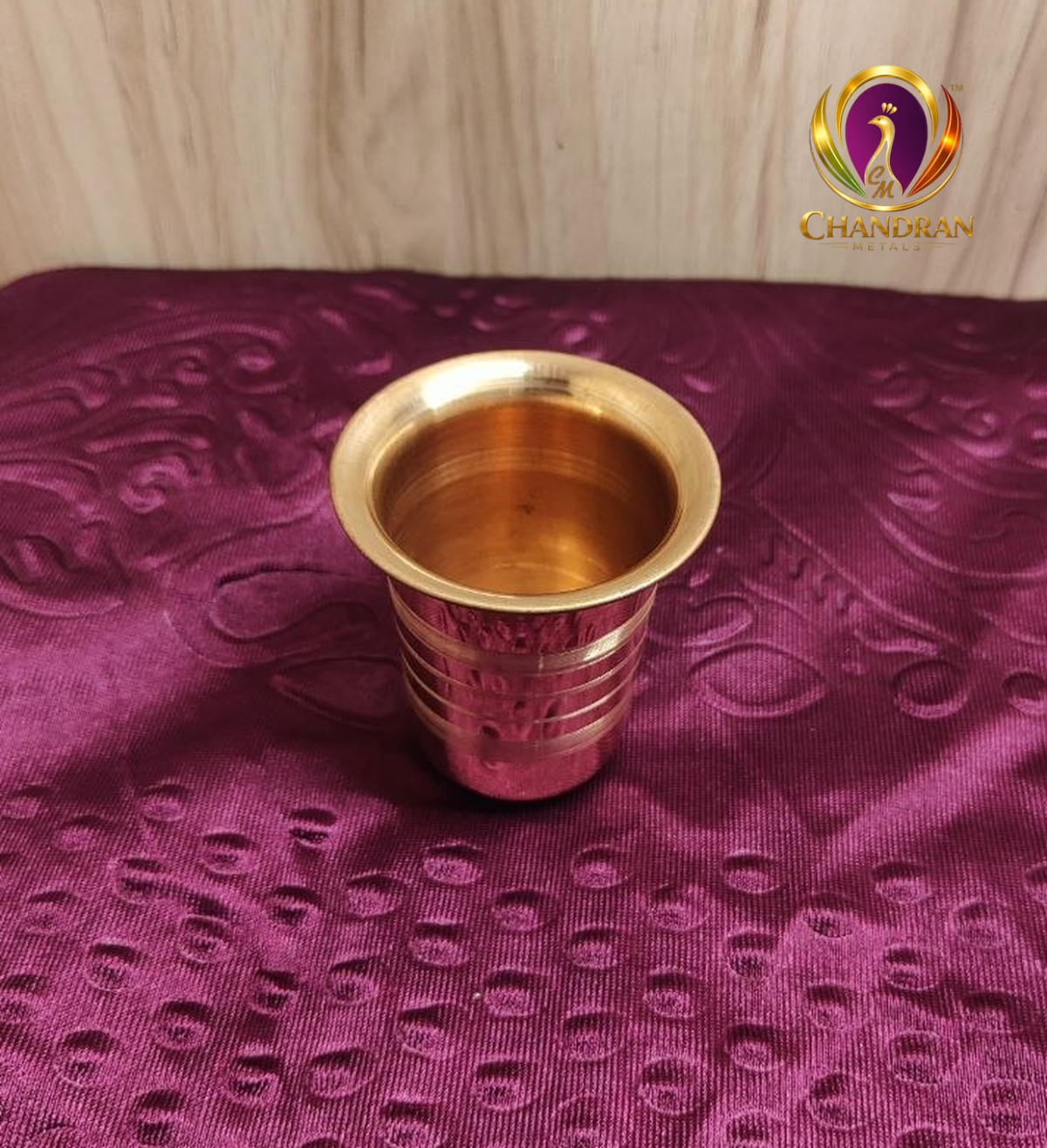 Copper Glass Tumbler 3.5 Inch top view