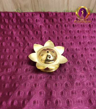 Brass Lotus Agarbatti Stand 1.3 Inch front updated