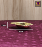 Brass Lakshmi Deepam 3 inch measurements — 1 inch height and 3 inch length