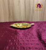 Brass Leaf Shaped Pooja Set 1.5 Inch view