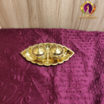 Brass Oval Two Cup Kumkum Box 1.6 Inch front
