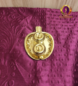 Brass Apple Shaped Haldi Kumkum Box front
