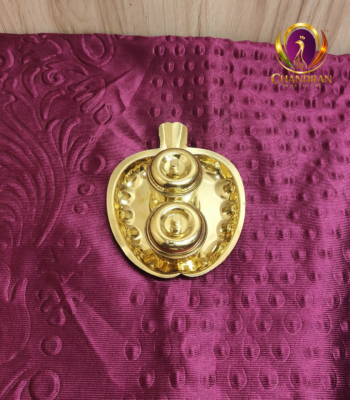 Brass Apple Shaped Haldi Kumkum Box front