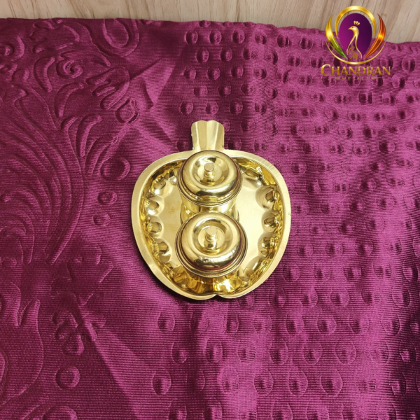 Brass Apple Shaped Haldi Kumkum Box front