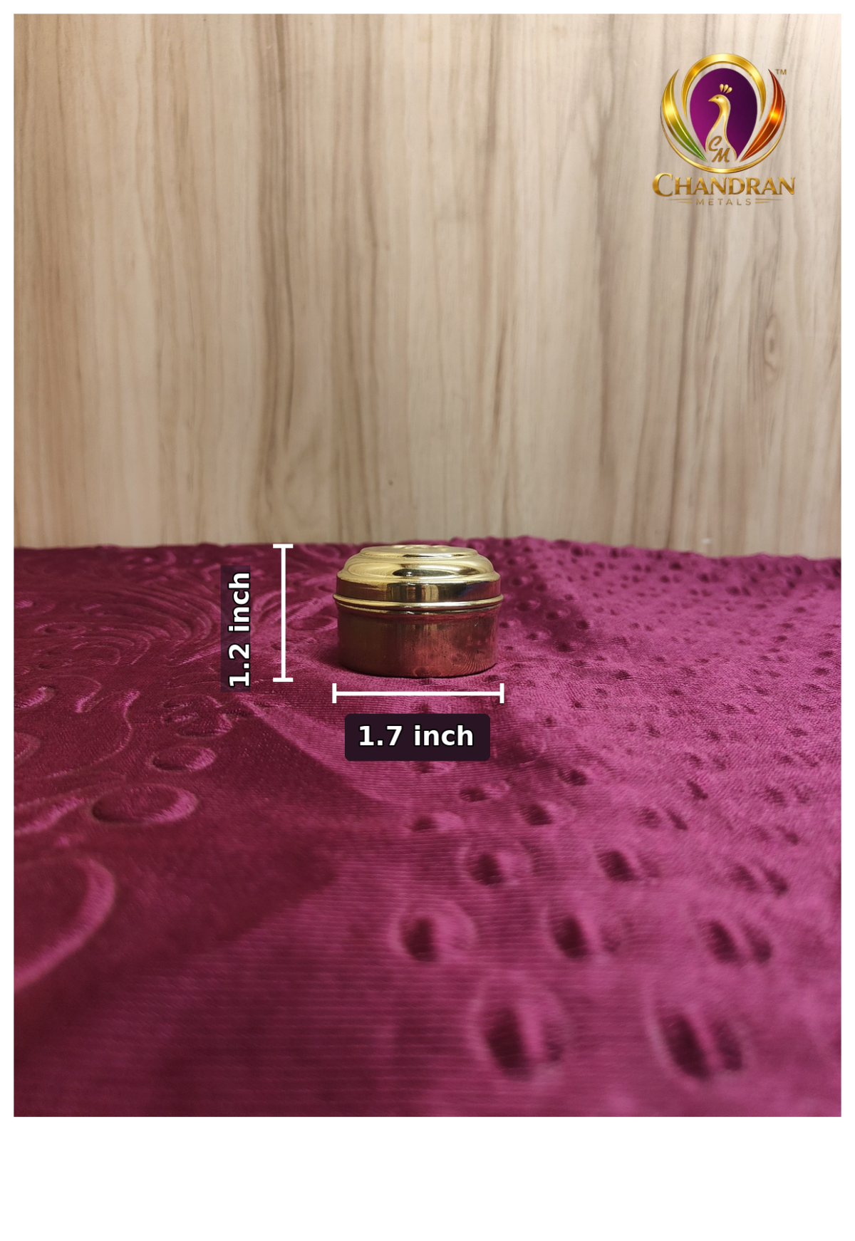 Brass Rim Jim Box 1.2inch height and length measurements