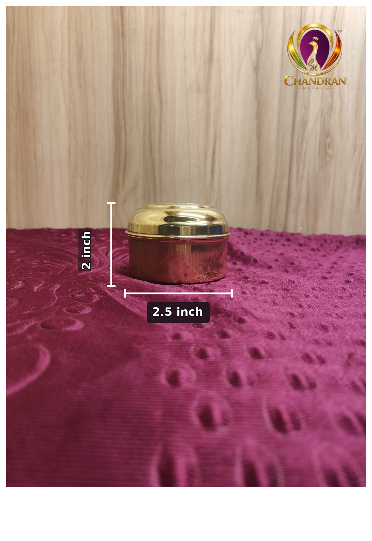Brass Rim Jim Box 2 inch measurements